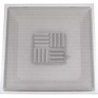 SPEEDI GRILLE 24 In. X 24 In. White Drop Ceiling T Bar Perforated Face 
