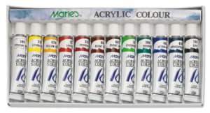 Acrylfarben Set mit 12 Tuben  