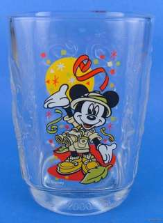 2000 Disney Animal Kingdom Mickey Mouse Glass Tumbler  