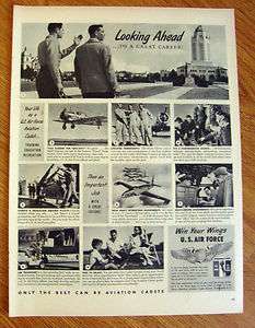 1950 U. S. Army Air Force Recruiting Ad Great Career  