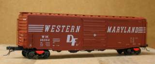 Kadee HO 50 PS1 boxcar lettered Western Maryland, with a 10 door and 