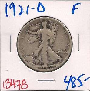 1921 D Walking Liberty Half Dollar Fine 13478+  