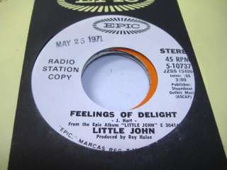 Soul Promo 45 LITTLE JOHN Feelings of Delight on Epic (Promo)  