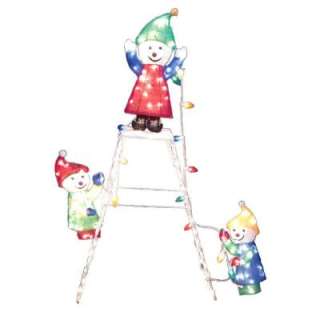   in. 100 Light Tinsel Ladder and three 24 in. 100 Light Tinsel Elves