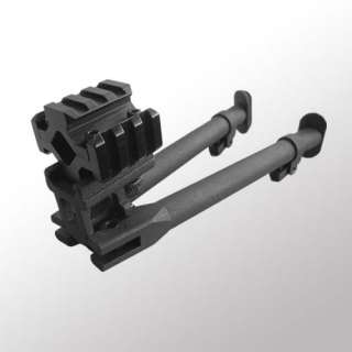 this bipod will mount to most rifle barrel or weaver