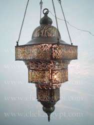 Antique Moroccan Style Art Large Hanging Lamp/Lantern  