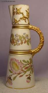 Tall Antique Royal Worcester Decorative Pitcher  