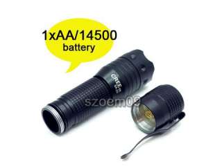 Potable SA 20 CREE Q5 LED Flashlight Torch 1XAA/1X14500 With Clip 