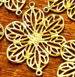 Brass Filigree Wrap Charms Connectors 26mm be18 PICK  
