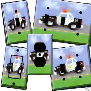 ch au Police Car Rescue Light Switch Cover wall plate  