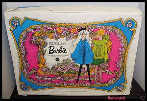 Vintage Mod 1968 World of Barbie Doll Large Double Case  