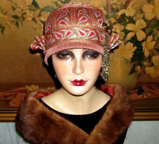 Beautiful Deco 1920s ~CLOCHE COUTURE~Vintage Flair Flapper Hat  