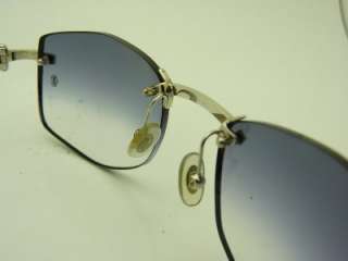 Cartier Sunglasses 135 Size 21 Black Faded To Clear Color Lenses 