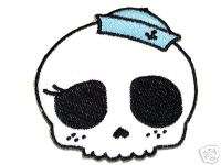 Cute Sailor Matrosen Girlie Baby skull Rockabilly Patch  
