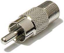 RCA Male to F Type Female Coaxial Adapter  