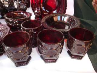 You are looking at this wonderful collection of Avon ruby red Cape Cod 