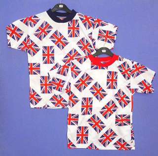 Boys or Girls Union Jack Flag All Over Print T Shirt Top 2 10 yrs NEW 