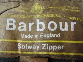 Barbour Vintage 1970,s Solway Zipper Jacket Size 42   SUPERB & RARE 