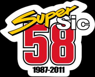 Stickers Pack Super Sic Marco Simoncelli Decal Aufkleber MotoGP 