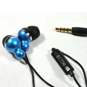   Noise Isolation Earphones with Microphone (Metallic Blue) Electronics