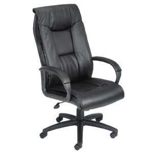   BOSS EXECUTIVE LEATHER PLUS CHAIR W/PADDED ARM   Delivered Office