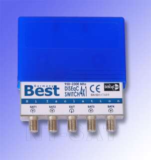 Komplettanlage 4xLNB 0,1dB+DiSEqC 4/1+Multifeed+15m Kabel