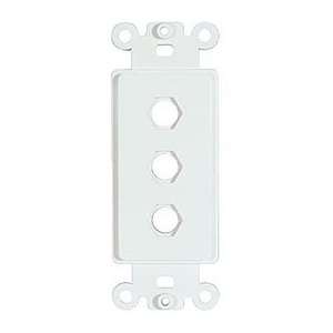 Calrad 28 180 3 Decora Style Insert with Recessed Hex Cutouts, 3 Port 