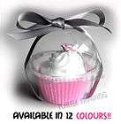 12 Cupcake Muffin Dome Pod Container Ribbon Packs for Party and 