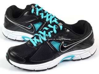 Nike Wmns Dart 9 Black/Black Bright Turquoise Metallic Silver Running 