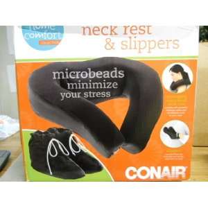  Conair Neck Rest and Slipper Set w/microbeads Health 