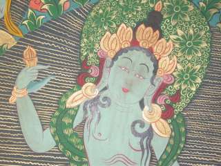 Wonderful Rare Old Antique Tibet Hand Painted Thangka  