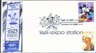 D23 EXPO Disney Envelope Micky and Minnie Cancel  