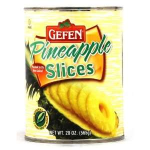 Gefen Sliced Pineapple 20oz.  Grocery & Gourmet Food