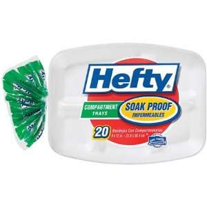  Hefty 9X12 Compartment Tray   12 Pack