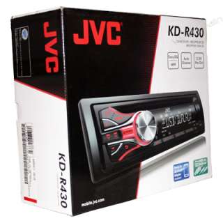 JVC KD R430 USB/CD Receiver with Dual AUX (JVC KDR430)   Brand New 