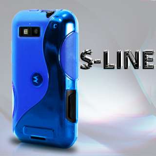 London Magic Store   Blue S Line Wave Gel Case For Motorola Defy MB525