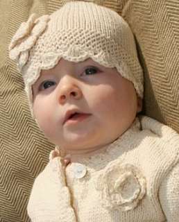 handmade organic cotton baby crochet flower hat by stella james 