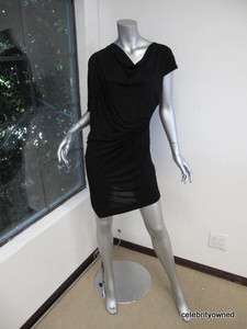Vivienne Westwood Anglomania Black Draped Neck Dress S  