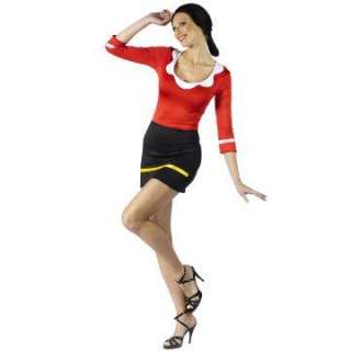 Olive Oyl Adult Plus Costume   Includes dress and wig. Does not 