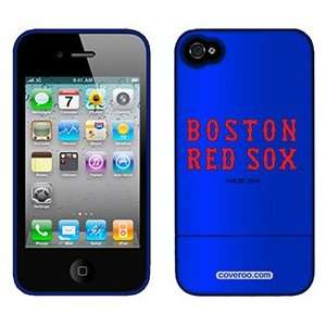  Boston Red Sox Text on Verizon iPhone 4 Case by Coveroo 