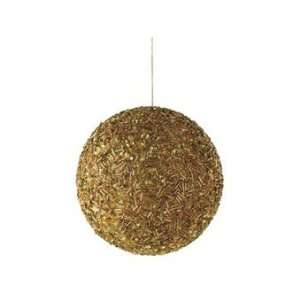  Gold Glitter Ball Ornament (Set of 6)