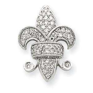   White Gold Diamond Fleur de lis Pendant West Coast Jewelry Jewelry