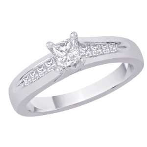   Gold 1/2 ct. Princess Cut Diamond Engagement Ring Katarina Jewelry