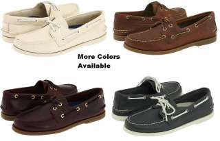 SPERRY A/O 2 EYE MENS LEATHER BOAT SHOES ALL SIZES  