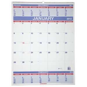 AT A GLANCE Recycled Three Month Wall Calendar, Large Wall, 2012 (PM10 