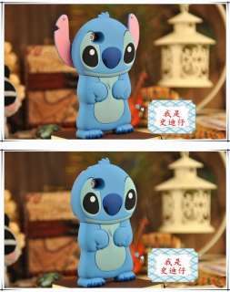 86Hero Disney 3D Stitch Hard Case Cover for iPhone 4 4S Blue