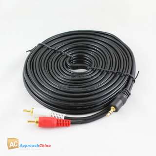 5mm to 2 RCA male Stereo Audio Adapter 30FT Cable