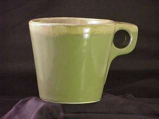 Hull USA Pottery Avocado Green Cream Drip Coffee Cup  