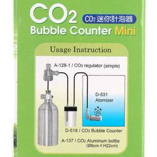 Mini Bubble Counter Fr CO2 Fish Aquarium Water Backflow  