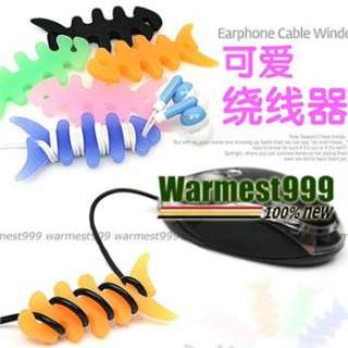   Rubber Fish Bone Earphone Cord Winder For iPhone  Mp4 TB088  